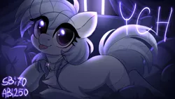 Size: 3450x1950 | Tagged: safe, artist:kannakiller, derpibooru import, pony, auction, auction open, bed, chest fluff, clothes, collar, commission, cute, digital art, image, language, looking at you, neon, pillow, png, sketch, socks, solo, stockings, thigh highs, ych sketch, your character here