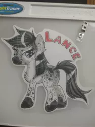 Size: 3000x4000 | Tagged: safe, artist:annuthecatgirl, derpibooru import, oc, oc:lance, unofficial characters only, appaloosa, chest fluff, coat markings, ear fluff, image, jpeg, traditional art