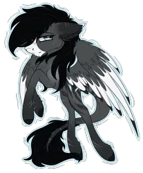 Size: 2260x2731 | Tagged: safe, artist:beamybutt, derpibooru import, oc, pegasus, pony, colored wings, ear fluff, image, male, pegasus oc, png, rearing, simple background, solo, stallion, transparent background, two toned wings, wings