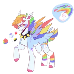 Size: 1920x1920 | Tagged: safe, artist:mintyo0s, derpibooru import, rainbow dash, pegasus, pony, 2021, chest fluff, choker, clothes, colored hooves, female, image, mare, old art, png, raised hoof, redesign, simple background, smiling, smirk, socks, solo, spiked choker, story included, striped socks, torn ear, transparent background