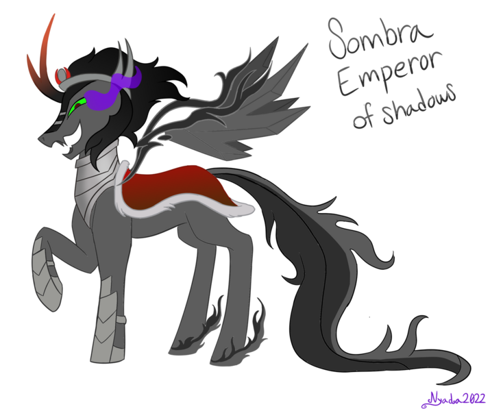Size: 1280x1074 | Tagged: safe, artist:spectrum205, derpibooru import, king sombra, pony of shadows, alicorn, alicornified, fusion, image, png, race swap, solo, sombracorn