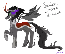 Size: 1280x1074 | Tagged: safe, artist:spectrum205, derpibooru import, king sombra, pony of shadows, alicorn, alicornified, fusion, image, png, race swap, solo, sombracorn