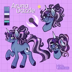 Size: 2000x2000 | Tagged: safe, artist:seasemissary, derpibooru import, oc, oc:aruna dazzle, pony, unicorn, crying, female, image, makeup, mare, png, running makeup, solo