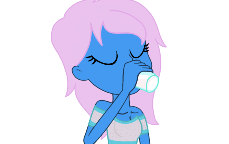 Size: 1098x691 | Tagged: safe, artist:ry-bluepony1, artist:yaya54320bases, derpibooru import, oc, oc:radiant rail, base used, clothes, drinking, eyelashes, glass, hair, image, milk, pink hair, png, show accurate, tube top