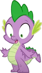 Size: 327x563 | Tagged: safe, artist:pascalmulokozi2, derpibooru import, spike, dragon, sweet and smoky, image, open mouth, png, shocked, simple background, solo, transparent background, vector, winged spike, wings