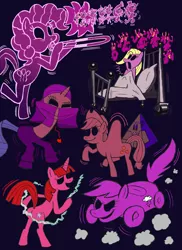 Size: 1920x2639 | Tagged: safe, artist:ruffytoon, derpibooru import, applejack, fluttershy, pinkie pie, rainbow dash, rarity, twilight sparkle, pony, disney, dumbo, image, jpeg, parody, pink elephants on parade