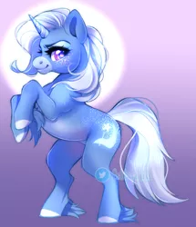 Size: 800x932 | Tagged: safe, artist:cabbage-arts, derpibooru import, trixie, pony, unicorn, blushing, cute, diatrixes, female, freckles, image, leg fluff, mare, markings, png, rearing, solo, unshorn fetlocks