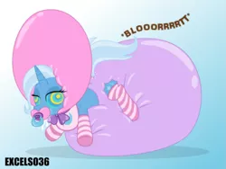 Size: 1171x881 | Tagged: suggestive, artist:excelso36, derpibooru import, trixie, pony, unicorn, abdl, bonnet, brainwashed, clothes, commission, diaper, diaper fetish, drool, fetish, hypno eyes, image, oversized clothes, pacifier, png, poofy diaper, poop, pooping, socks