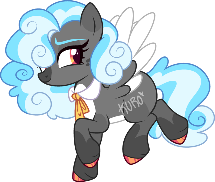 Size: 2382x2010 | Tagged: safe, artist:kurosawakuro, derpibooru import, oc, pegasus, pony, base used, colored wings, female, image, mare, offspring, parent:lemon hearts, parent:thunderlane, png, simple background, solo, transparent background, two toned wings, wings