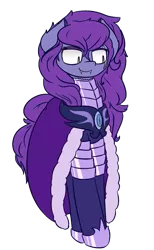 Size: 627x1015 | Tagged: safe, artist:umbreow, derpibooru import, oc, oc:amelia valkyria, bat pony, pony, ask the lunar general, clothes, female, image, mare, png, simple background, solo, transparent background