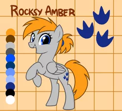 Size: 2475x2256 | Tagged: safe, artist:xfrncstomiku, derpibooru import, oc, oc:rocksy amber, unofficial characters only, pegasus, pony, cutie mark, female, image, jpeg, reference sheet, solo