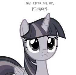 Size: 2795x2784 | Tagged: safe, artist:wardex101, derpibooru import, twilight sparkle, twilight sparkle (alicorn), alicorn, pony, uprooted, discorded, discorded twilight, female, folded wings, frown, high res, image, mare, png, sad, simple background, solo, text, transparent background, twilight tragedy, wings