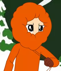 Size: 824x969 | Tagged: safe, artist:yaya54320, derpibooru import, human, equestria girls, clothes, coat, crossover, hoodie, image, jpeg, kenny mccormick, male, mittens, snow, south park, tree