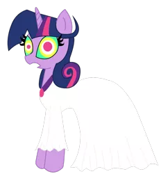 Size: 835x900 | Tagged: safe, artist:princessbry, derpibooru import, twilight sparkle, pony, unicorn, clothes, dress, female, horn, image, jewelry, mare, mind control, necklace, phantom of the opera, png, simple background, transparent background, unicorn twilight, white dress