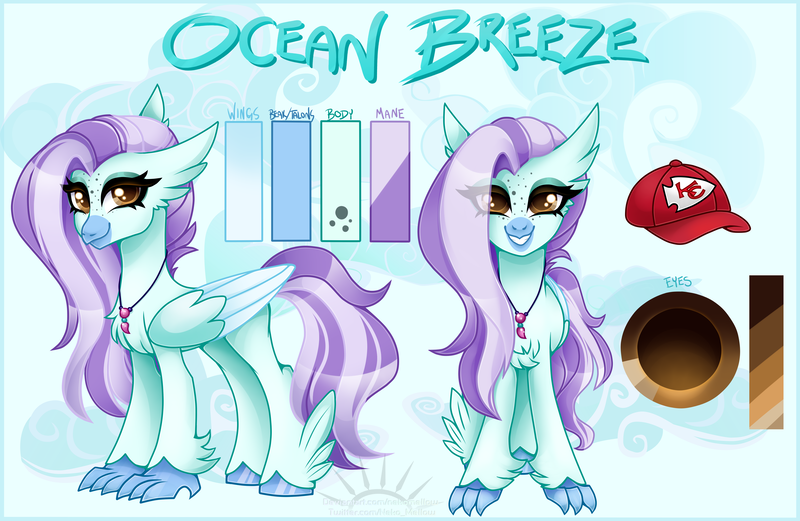 Size: 4609x3001 | Tagged: safe, artist:nekomellow, derpibooru import, oc, oc:ocean breeze, oc:ocean breeze (savygriffs), hippogriff, commission, cute, finished commission, hippogriff oc, image, png, solo