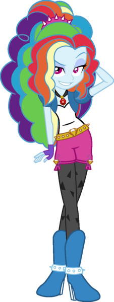 Size: 549x1457 | Tagged: safe, artist:iamsheila, derpibooru import, edit, vector edit, adagio dazzle, rainbow dash, equestria girls, gem, image, palette swap, png, recolor, simple background, siren gem, solo, transparent background, vector