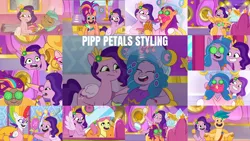 Size: 1974x1111 | Tagged: safe, derpibooru import, edit, edited screencap, editor:quoterific, screencap, hitch trailblazer, izzy moonbow, phyllis cloverleaf, pipp petals, posey (g5), sunny starscout, zipp storm, earth pony, pegasus, pony, unicorn, mane melody, my little pony: tell your tale, spoiler:g5, spoiler:my little pony: tell your tale, spoiler:tyts01e05, spoiler:tyts01e09, spoiler:tyts01e10, spoiler:tyts01e12, spoiler:tyts01e14, spoiler:tyts01e15, spoiler:tyts01e16, spoiler:tyts01e22, alicorn issues, bipedal, cucumber, female, flashback, food, g5, image, it's t.u.e.s. day, making a foal of me, male, mare, mud mask, neighfever, png, runny nose, stallion, sunny-day dinners, the game is ahoof, wavy mouth, zipp's yes day