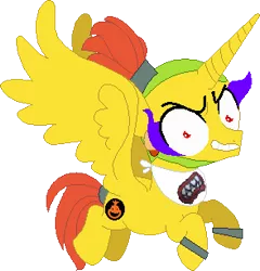 Size: 294x306 | Tagged: safe, artist:selenaede, artist:victorfazbear, derpibooru import, ponified, alicorn, pony, alicornified, bandana, barely pony related, base used, bowser jr, crossover, gritted teeth, image, looking at you, png, race swap, simple background, super mario bros., teeth, transparent background