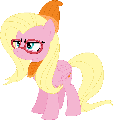 Size: 394x420 | Tagged: safe, artist:selenaede, artist:victorfazbear, derpibooru import, buttershy, pegasus, pony, my little pony: pony life, base used, g4, g4.5 to g4, generation leap, glasses, hat, image, png, simple background, transparent background