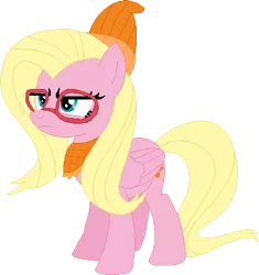 Size: 394x420 | Tagged: safe, artist:selenaede, artist:victorfazbear, derpibooru import, buttershy, pegasus, pony, my little pony: pony life, base used, g4, g4.5 to g4, generation leap, glasses, hat, image, png, simple background, transparent background