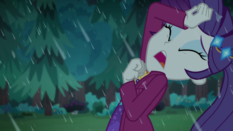 Size: 1280x720 | Tagged: safe, derpibooru import, rarity, equestria girls, equestria girls series, inclement leather, spoiler:choose your own ending (season 2), spoiler:eqg series (season 2), image, implied crying, marshmelodrama, png, rarity being rarity, sad