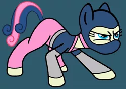 Size: 720x508 | Tagged: safe, artist:author92, derpibooru import, bon bon, sweetie drops, earth pony, pony, angry, fighting stance, glare, image, jpeg, ninja, ready to fight