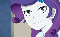 Size: 1000x625 | Tagged: safe, artist:elioo, derpibooru import, rarity, equestria girls, anime style, bust, clothes, crossover, female, image, jpeg, my hero academia, portrait, smiling, solo, style emulation