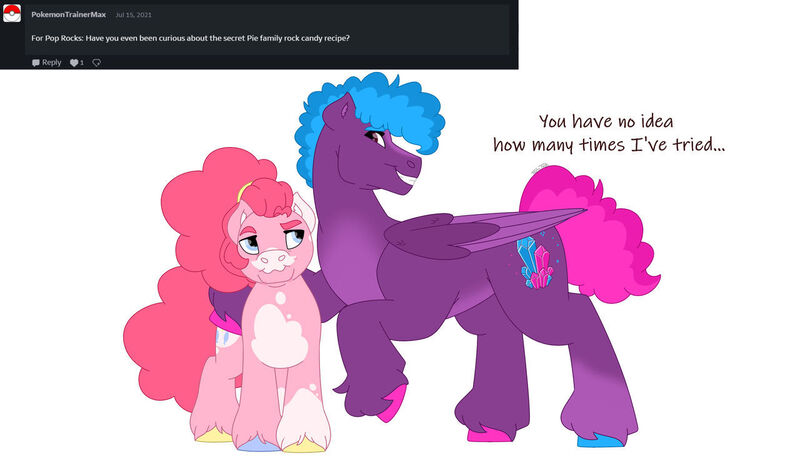 Size: 1280x732 | Tagged: safe, artist:itstechtock, derpibooru import, pinkie pie, oc, oc:pop rocks, pegasus, pony, image, jpeg, male, older, simple background, stallion, twitterina design, white background