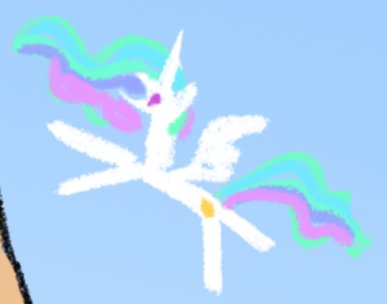 Size: 387x304 | Tagged: safe, artist:aanotherpony, derpibooru import, princess celestia, alicorn, pony, image, intentionally bad, jpeg, quality, solo, stick figure