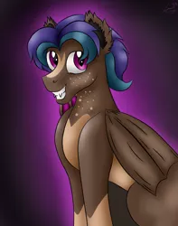 Size: 1190x1512 | Tagged: safe, artist:lennystendhal13, derpibooru import, oc, oc:boysenberry, bat pony, pony, image, male, png, solo, stallion