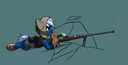 Size: 2159x1095 | Tagged: safe, artist:machine storm, derpibooru import, oc, oc:dark straw, hybrid, zebra, zony, battlefield, battlefield 1, female, gun, image, png, rifle, solo, solo female, weapon