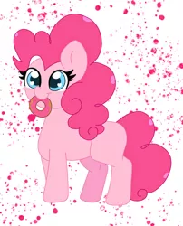 Size: 2021x2500 | Tagged: safe, artist:cinematic-fawn, derpibooru import, pinkie pie, earth pony, pony, donut, food, image, jpeg, mouth hold, solo