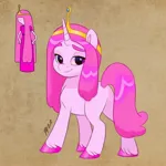 Size: 2048x2048 | Tagged: safe, artist:artharuhi, derpibooru import, ponified, human, pony, unicorn, adventure time, crown, female, horn, humanoid, image, jewelry, jpeg, looking at you, mare, pink coat, pink hair, pink pony, princess bubblegum, regalia