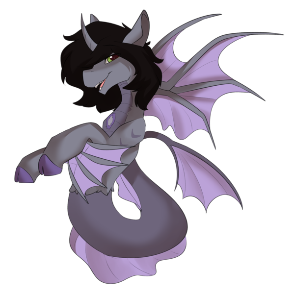 Size: 2130x2135 | Tagged: safe, artist:beardie, derpibooru import, oc, ponified, ponified:kellin quinn, pony, siren, cloven hooves, commission, curved horn, fangs, fins, fish tail, happy, horn, image, male, open mouth, png, scales, simple background, sleeping with sirens, solo, tail, transparent background