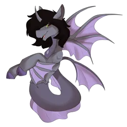 Size: 2130x2135 | Tagged: safe, artist:beardie, derpibooru import, oc, ponified, ponified:kellin quinn, pony, siren, cloven hooves, commission, curved horn, fangs, fins, fish tail, happy, horn, image, male, open mouth, png, scales, simple background, sleeping with sirens, solo, tail, transparent background