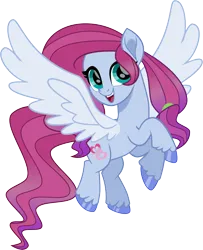 Size: 5238x6463 | Tagged: safe, artist:shootingstarsentry, derpibooru import, oc, oc:fae melody, pegasus, pony, absurd resolution, alicorn wings, female, image, mare, offspring, parent:jazz (g5), parent:pipp petals, png, simple background, solo, transparent background, wings