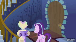Size: 640x360 | Tagged: safe, derpibooru import, screencap, starlight glimmer, pony, unicorn, every little thing she does, season 6, animated, female, gif, gifs.com, image, mare, open mouth, solo, twilight's castle