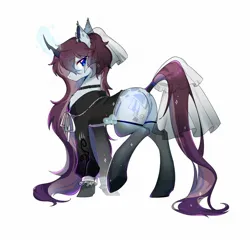 Size: 1884x1819 | Tagged: safe, artist:dreamsugar, derpibooru import, oc, unofficial characters only, pony, unicorn, butt, clothes, female, horn, image, jpeg, looking at you, looking back, looking back at you, magic, magic aura, mare, plot, see-through, simple background, solo, underhoof, white background