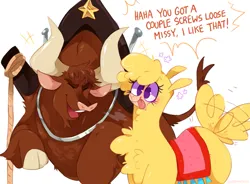 Size: 2053x1515 | Tagged: safe, artist:hoshmyposhes, derpibooru import, alpaca, bull, them's fightin' herds, community related, cute, image, paprika (tfh), png, texas (tfh)