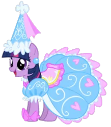 Size: 1026x1178 | Tagged: safe, artist:mixermike622, derpibooru import, twilight sparkle, pony, unicorn, background removed, bow, clothes, cute, dress, ear piercing, froufrou glittery lacy outfit, happy, hat, hennin, image, jewelry, necklace, open mouth, piercing, png, pretty, princess, simple background, smiling, transparent background, twilight wants to be a princess