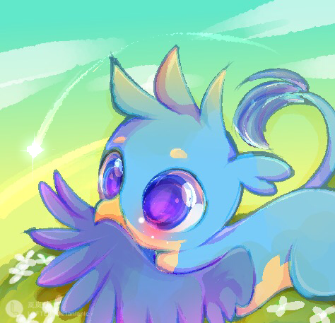 Size: 474x457 | Tagged: safe, derpibooru import, idw, gallus, gryphon, pony, reflections, spoiler:comic, adorable face, biting, bloom, blue eyes, cloud, colorful, cute, dawn, dawn light, dawn meteor, ear fluff, female, filly, foal, gallabetes, gallus: younger, glow, grass, image, lawn, looking at you, luster, male, png, purple eyes, sapphire, shadow, sky, star trail, windy, wings, younger