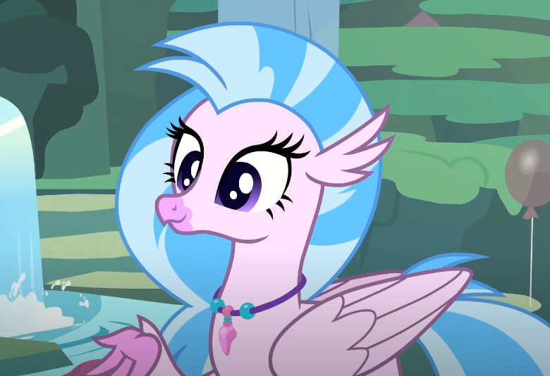 Size: 780x534 | Tagged: safe, derpibooru import, screencap, silverstream, classical hippogriff, hippogriff, student counsel, cropped, cute, diastreamies, female, image, jewelry, necklace, png, solo