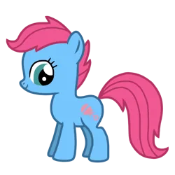 Size: 768x768 | Tagged: safe, artist:lauren faust, artist:sharksilverharpstrings, derpibooru import, baby cuddles, earth pony, pony, baby, baby pony, cuddlebetes, cute, female, filly, foal, g1, g1 to g4, g4, generation leap, image, looking at you, png, simple background, smiling, smiling at you, solo, transparent background, vector