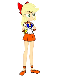 Size: 3072x4096 | Tagged: safe, artist:rollyagami02, derpibooru import, applejack, equestria girls, clothes, clothes swap, cosplay, costume, image, pixiv, png, sailor moon, sailor venus, simple background, solo, transparent background