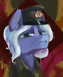 Size: 1080x1332 | Tagged: safe, artist:ka3ahb, derpibooru import, oc, oc:nestor lunin, unofficial characters only, pony, equestria at war mod, bust, cap, clothes, hat, image, lidded eyes, looking at you, png, portrait, solo, uniform