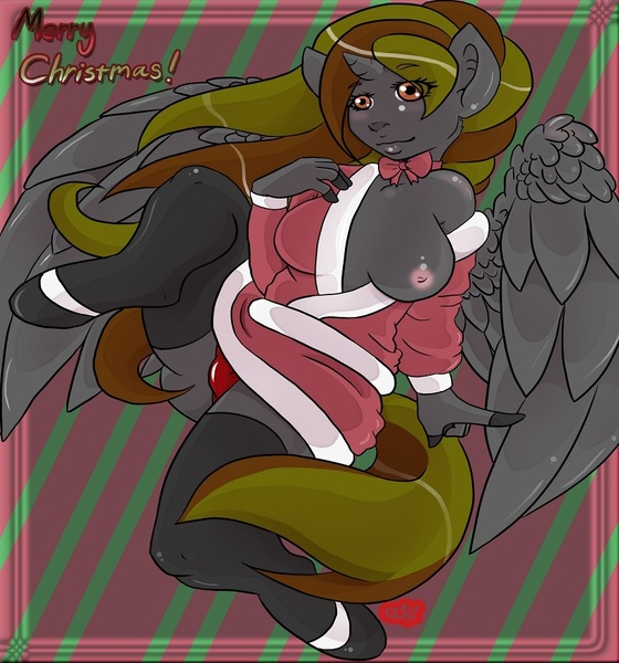 Size: 876x939 | Tagged: questionable, artist:owyisensei, derpibooru import, oc, unofficial characters only, alicorn, anthro, unguligrade anthro, alicorn oc, breasts, clothes, commission, crotch bulge, digital art, futa, futa oc, horn, image, intersex, jpeg, nipples, nudity, one breast out, pants, robe, socks, solo, solo futa, stockings, tail, thigh highs, thighs, wide hips, wings