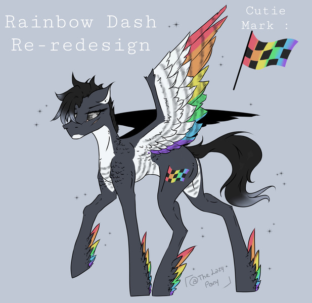 Size: 3361x3268 | Tagged: safe, artist:thelazyponyy, derpibooru import, oc, unofficial characters only, pegasus, pony, feathered fetlocks, gray background, image, jpeg, ow the edge, raised hoof, redesign, simple background, solo, wings