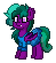 Size: 196x220 | Tagged: safe, artist:dematrix, derpibooru import, oc, oc:hannefii ninner, bat pony, pony, pony town, clothes, female, image, mare, pixel art, png, simple background, skirt, transparent background