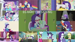Size: 1972x1109 | Tagged: safe, derpibooru import, edit, edited screencap, editor:quoterific, screencap, applejack, fluttershy, rainbow dash, rarity, sci-twi, twilight sparkle, costume conundrum, dance magic, display of affection, equestria girls, equestria girls (movie), equestria girls series, holidays unwrapped, legend of everfree, rollercoaster of friendship, sock it to me, the finals countdown, the other side, too hot to handle, spoiler:eqg series (season 2), spoiler:eqg specials, applejack's hat, belt, blizzard or bust, bracelet, camp everfree outfits, clothes, costume conundrum: rarity, cowboy hat, crossed arms, denim, denim skirt, eyes closed, female, geode of shielding, glasses, hairpin, hat, high heels, image, jewelry, magical geodes, male, open mouth, png, rarity peplum dress, rarity's glasses, shoes, skirt, smiling, sock it to me: rarity