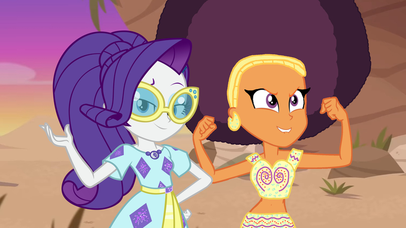 Size: 6000x3375 | Tagged: safe, artist:ktd1993, derpibooru import, rarity, saffron masala, equestria girls, afro, image, jpeg